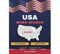 USA Word Search: Large-Print Puzzles for Adults & Seniors - A Puzzle Shaped Like Every U.S. State, with 100+ Puzzles, Cities, Capitals & Landmarks (Answer Keys Included)