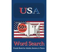 USA Word Search Puzzle Book: 50+ Puzzles with Easy to Read Print about the USA, Historic Landmarks, and more | 6x9 inches | 110 pages