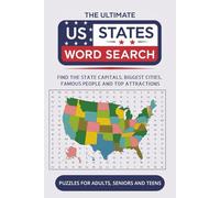 USA Word Search Puzzle Book: Word Searches with Easy to Read print about all 50 US States, State Capitals, Famous People, TOP State Attractions | 6x9 ... Gift for Vacations, Holidays and Free Time