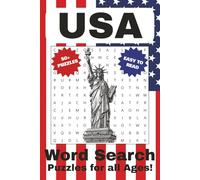 USA Word Search Puzzle Book: Word Searches with Easy to Read Print about The USA, American History, United States Culture, and More | 6x9 Inches, 110 ... for Vacations, Holidays, and Anxiety Relief