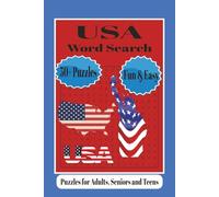 USA Word Search Puzzle Book: Word Searches with Easy to Read Print about The USA, States, Landmarks and More | 6x9 inches, 110 pages | 50+ Puzzles... Gift for Vacations, Holidays, and Relaxation.