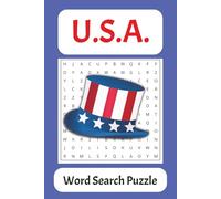 USA Word Search Puzzle Book: Word Searches with Easy to Read Print about USA, America, 4th of July [ 6x9 inches, 110 pages] 50+ Puzzles. Gift for Vacations, Holidays & Free Times