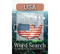 USA Word Search Puzzle Book: Word Searches with Easy to Read Print about USA, America, Patriotism | 6x9 Inches, 110 pages | 50+ Puzzles - Gift for Holidays, Travel, and Free Time