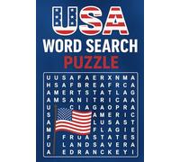 USA Word Search Puzzle: Easy-to-Read Print Book About American Places, Food, History, and Culture, Hours of Screen-Free Fun for Boys and Girls