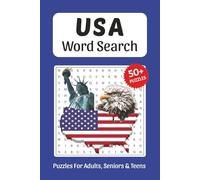 USA Word Search: Word Searches about USA States, USA Cities, Famous Landmarks and More, 6x9 ,110 pages, Easy to Read Print, Solutions Included, Gift for Vacations, Holidays and Free Times