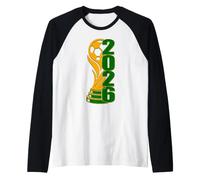 USA World Football 2026 Team Game Champions Soccer Ganador Camiseta Manga Raglan