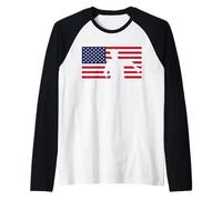 USA World Football 26 American Team Champion Fun Flag Ganador Camiseta Manga Raglan