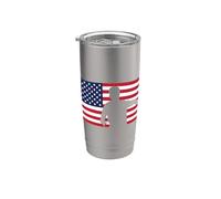 USA World Football 26 American Team Champion Fun Flag Ganador Vaso térmico de acero inoxidable de doble pared