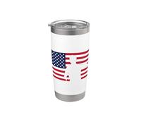 USA World Football 26 American Team Champion Fun Flag Ganador Vaso térmico de acero inoxidable de doble pared