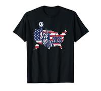 USA World Football 26 American Team Champion Fun Map Ganador Camiseta