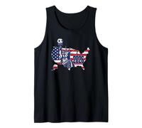 USA World Football 26 American Team Champion Fun Map Ganador Camiseta sin Mangas