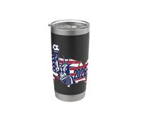 USA World Football 26 American Team Champion Fun Map Ganador Vaso térmico de acero inoxidable de doble pared