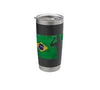 USA World Football 26 Brasil Team Champion Fun Flag Ganadores Vaso térmico de acero inoxidable de doble pared