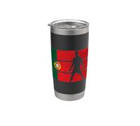 USA World Football 26 Portugal Team Champion Fun Flag Ganador Vaso térmico de acero inoxidable de doble pared