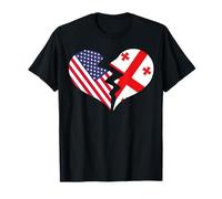 USA y Georgia Broken Heart International Love Camiseta
