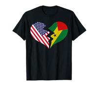 USA y Sao Tome and Principe Heart International Love Camiseta