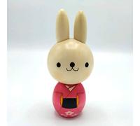Usaburo Japanese Kokeshi Doll, Bunny's Pink Kimono by Usaburo