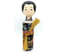 Usaburo Sosaku Kokeshi - Muñeca enviando un Mensaje (1 Pieza), Color Negro