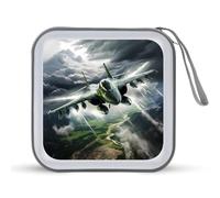 USAF F-15 Eagle Thundering - Funda para CD portátil con capacidad para 40 DVD, organizador de almacenamiento para viajes en coche, Estilo:, Talla única