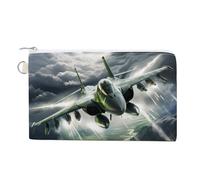 USAF F-15 Eagle Thundering - Monedero portátil de lona para hombres y mujeres, Estilo:, Talla única, Bolsa para monedas