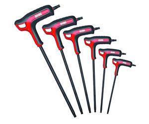 Usag U02800464 Serie de 6 llaves curvadas con empuñadura de tornillo con impresión TORX