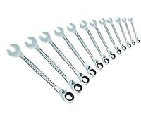 USAG U02856078 - 285 KA/SE12 - Juego de doce llaves combinadas con carraca reversible con anillo de seguridad