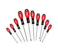 USAG U03220255 - 322 SH10 - Juego de diez destornilladores para tornillos ranurados, PHILLIPS® y POZIDRIV®