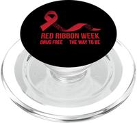 Usamos Red Ribbon W oncientización Octubre Libre de Drogas PopSockets PopGrip para MagSafe