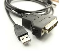 Usangreen Silabs CP2102 Cable Adaptador USB RS232 Serial para Impresora a DB25 para Escáner de Código de Barras (180CM)