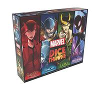 USAopoly Marvel Dice Throne 4-Hero Box with Scarlet Witch; Thor; Loki & Spider-Man - 2-4 Player Competitive Dice Game | The OP Games | English