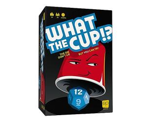 USAopoly ¿Qué es la Copa!? | Social Bluffing Dice Game | Featuring Handheld Dice Cups & D12 Dice | Spy, Swap, Steal The Winning Cup | 3-6 Players, Edad 12+