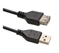 USB 2,0 24AWG Alto Velocidad Extensión Cable A Clavija a Enchufe Negro 0,5 m 50 cm [0.5 Metros/0,5m]