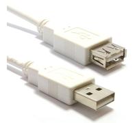 USB 2,0 Alto Velocidad Cable Extensión Cable A Clavija a Enchufe Blanco 3 m [3 metros/3m]