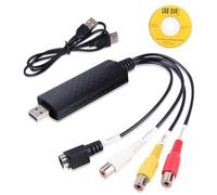 USB 2.0 Audio Video Grabber Convertidor VHS a PC Digitalizar Video Capture Card para cintas de vídeo VHS VCR DVD Hi8 Video 8 Mini DV, compatible con Windows 11 10 8 7 y Mac