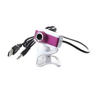 USB 2.0 HD Webcam Camera 1080P with Miniphone for Computer Desktop PC Laptop Rose