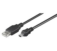USB 2.0 Hi-Speed Kabel A Stecker B Mini-Stecker 5 pol. 0,15m schwarz
