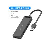 (USB 2.0 HUB SD TF)Vention USB C HUB 4 puertos USB tipo C a divisor USB con Micro Charge Power compatible