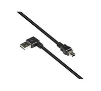 USB 2.0 Kabel EASY Stecker A gewinkelt an mini B schwarz 5m