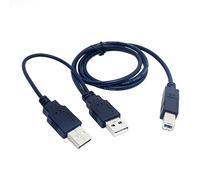 cablecc Cable USB 2.0 macho a estándar B macho Y, 80 cm, para impresora y escáner y disco duro externo