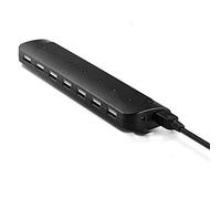 USB 2.0 USB HUB 7 Ports High Speed USB Hub Led Indicator for Laptop PC Black