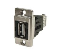 USB 2 A-A F/THRU, D/SLIM, Metal, SLV, CSK; CP30708NM; 1 unidad