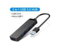 (USB 3.0 con alimentación) Vention USB C HUB 4 puertos USB tipo C a divisor USB con Micro Charge Power