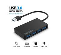 (USB 3.0) Concentrador USB USB 3.0 de 4 puertos tipo C, adaptador conversor de cable de datos de alta