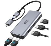 USB 3.0 Docking Station 2 HDMI Estación de Acoplamiento USB C a 4K HDMI Doble Monitor Adaptador USB C Hub con 3 USB 2.0 para M1/M2 MacBook Pro/Air, Surface Pro/Go, DELL, HP, Lenovo