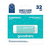 GoodRAM Memoria USB UME3 CARE UME3-0320CRR11 32 GB USB 3.0 Antibacteriano Turquesa