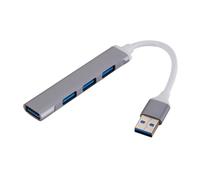 (USB 3.0 gris) Adaptador divisor USB C HUB 3.0 tipo C de 4 puertos multi USB OTG compatible con Lenovo