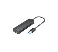 USB 3.0 Hub 2 in 1 External Stereo Audio Adapter for Laptop PC 3.5mm Audio Jack Headphone Microphone USB Sound Card A