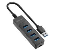 USB 3.0 Hub, High Speed Multiport Adapter, 4 Port USB Splitter Expander with Plug and Play, Fast Data Transmission Device, Compact Expansion Dock, Device Connectivity Hub for Laptop Accessories