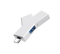 USB 3.0 Hub USB 2.0 Mini en Forma de Y 3-IN-1 USB-C Hub Multi USB Splitter Hub Adaptador de Corriente USB Extender para PC Ordenador Portátil (Tipo C Blanco)