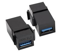 USB 3.0 Keystone Jack - Módulo de placa de pared acoplador hembra ABS 3.6x1.6x1.5cm | Inserto de conector de extensión de montaje en Panel para área de estudio, dormitorio, sala de estar, accesorio de